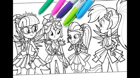 mlp equestria girls coloring pages home family style