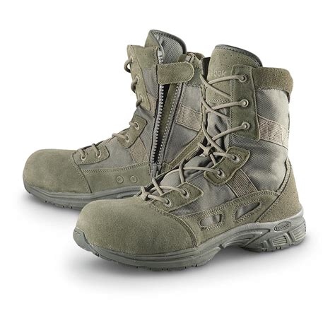 mens reebok velocity composite toe side zip usaf military surplus boots sage