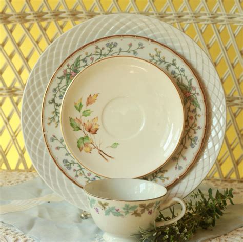 mismatched dishes antique dinnerware vintage  fancifultableware