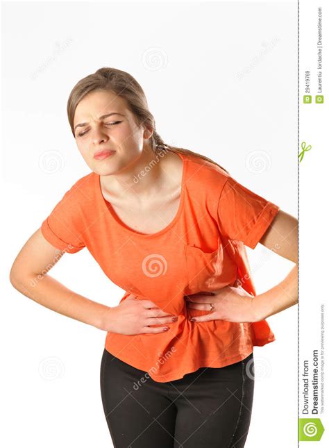 Woman Stomach Pain Stock Image Image Of Ache Female