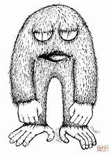 Bigfoot Yeti Excelent Pagess Drukuj sketch template