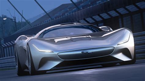 jaguar unveils  horsepower electric supercar concept