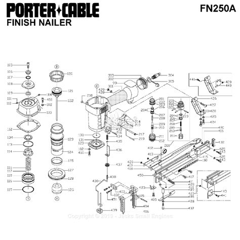 porter cable fna parts diagram  assembly