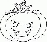 Halloween Pumpkin Coloring Pages Printable Color Kids Pumpkins Face Cat Printables Crazy Print Angry Scary Little Comments Note Templates sketch template