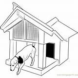 Coloring Dog House Doghouse Deck Large Coloringpages101 Pages sketch template