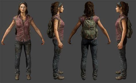 ellie last of us 3d model honchick