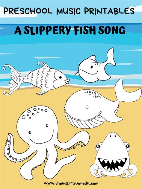 slippery fish song  fish printables  inspiration edit