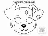 Maska Dla Dzieci Dalmatian Piesek Puppy Kolorowanka Druku Mascaras Mascara Simplemomproject Máscaras Colored Carnaval Drukowanka Drukowania Malowankę Wydrukuj sketch template