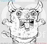 Gremlin Outlined Angry Pudgy Green Coloring Clipart Cartoon Vector Cory Thoman sketch template