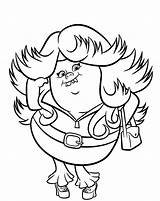 Sparkles Glitter Lady Coloring Pages Categories Trolls sketch template