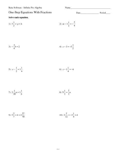 algebraic fractions worksheets  grade worksheets  fraction