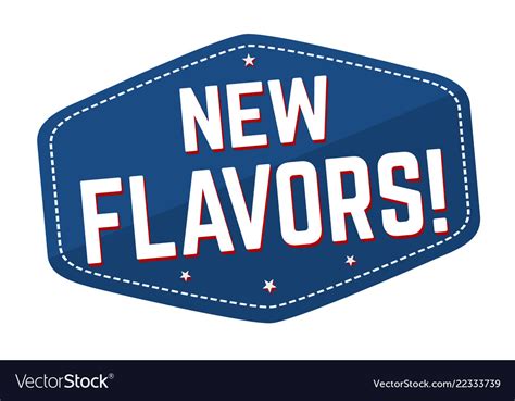 flavors label  sticker royalty  vector image