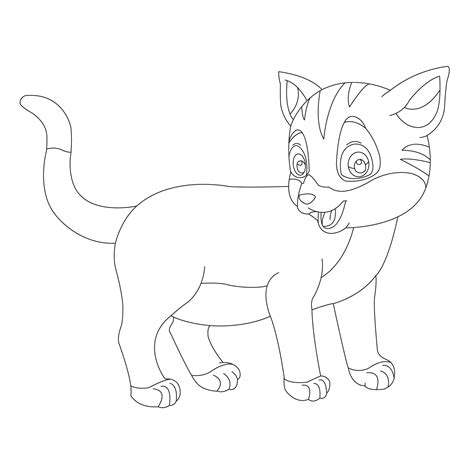 premium vector kitty cat outline coloring page  kids