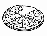 Pizza Coloring Pepperoni Colorear Lasagna Para Dibujo Pages Pasta Coloringcrew Food Template sketch template