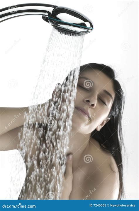Woman Taking A Shower Stock Image Image Of Beautiful 7240005