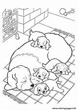 Coloring Dog Puppy Pages Mother Pups Printable Print Color Online Book sketch template