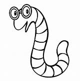 Worm Coloring Pages Worms Earthworm Color Insect Print Bookworm Template Printable Draw Kids Animals Back Earth Thecolor Clipart Sheet Cute sketch template