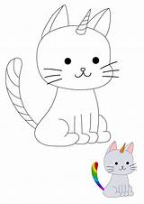 Coloring1 Coloriage Sheets Mignon Kitty Licorne sketch template