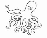 Octopus Clipart Coloring Outline Pages Drawing Kids Realistic Colouring Printable Sea Easy Color Draw Clip Cute Cartoon Animals Sheet Baby sketch template