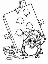 Furby Pages Coloring sketch template