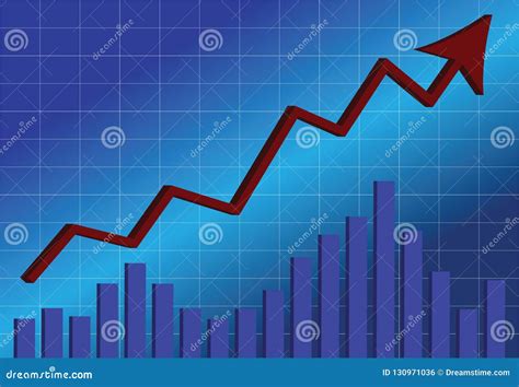 stock chart   arrow   stock vector illustration