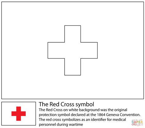 Red Cross Symbol Coloring Page Free Printable Coloring Pages