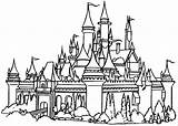 Coloring Pages Cinderella Castle Print sketch template