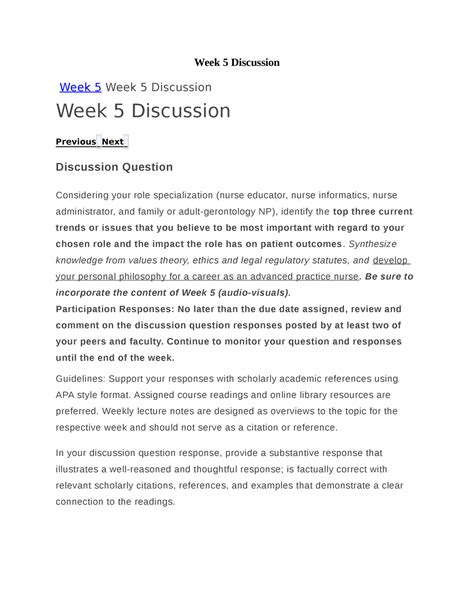 week  discussion week  discussion week  week  discussion week