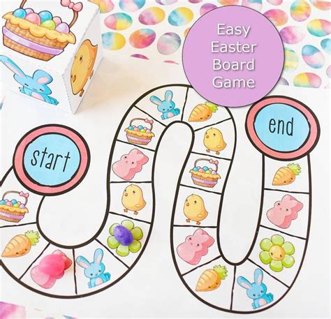 easter game  kids   ages easy board game activity  etsy