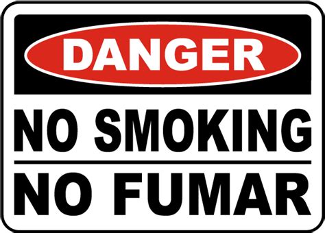 bilingual danger  smoking sign save  instantly