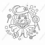 Clown Coloring sketch template