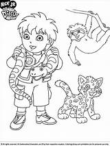 Go Coloring Pages Diego sketch template