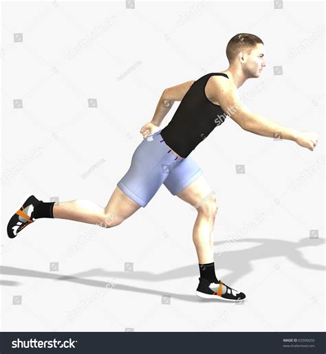 digital rendering pose running man stock illustration 63506650 shutterstock