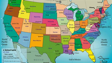 mapa político de estados unidos con nombres mapas del mundo pinterest
