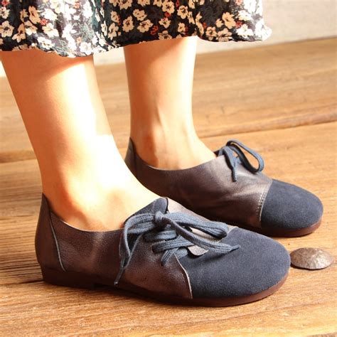 nice spring autumn genuine leather women casual loafers flats lace  woman comfortable walking