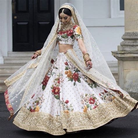 7 Unique Ivory Lehengas We Spotted On Real Brides Designer Bridal