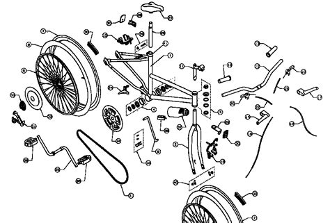 bicycle huffy bicycle parts list