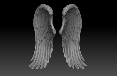 art angel wings 3d model cgtrader