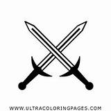 Spade Espadas Cruzadas Dibujo Página Stampare Ultracoloringpages sketch template