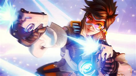 tracer overwatch artwork wallpapers hd wallpapers id