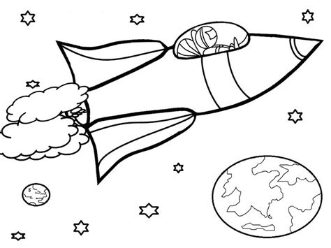 rocket coloring pages spacecraft gallery  kids