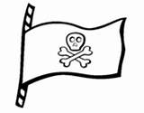 Coloring Pirate Flag Roger Jolly Coloringcrew Pages sketch template