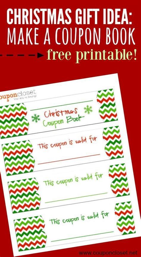 christmas coupon book printable homemade christmas coupons