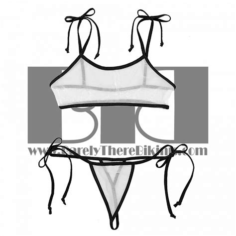 Soft Neon Sheer Micro G String Bikini • Barely There Bikinis