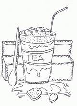 Pages Tea Ice Coloring Colouring Iced Printable Bubble Sheet Teas Happy Color Open Drinking Glass sketch template