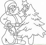 Tree Santa Coloring Christmas Decorating Pages Coloringpages101 Printable Kids Online sketch template