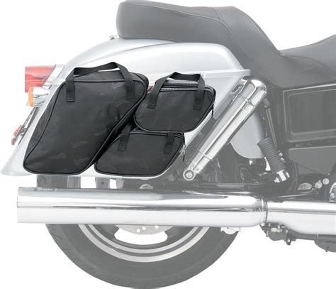saddlemen black  pack saddlebag liners    harley dyna switchback fld jts cycles