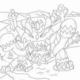 Guzzlord Pokemon sketch template