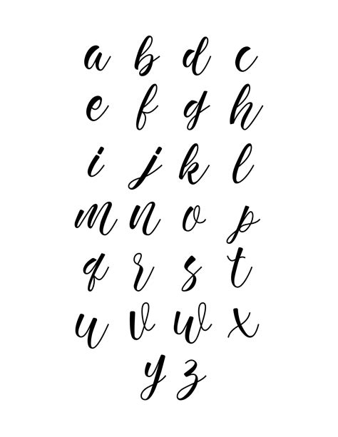 calligraphy alphabet printable customize  print