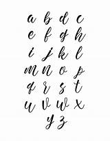 Calligraphy Lowercase Beginners sketch template